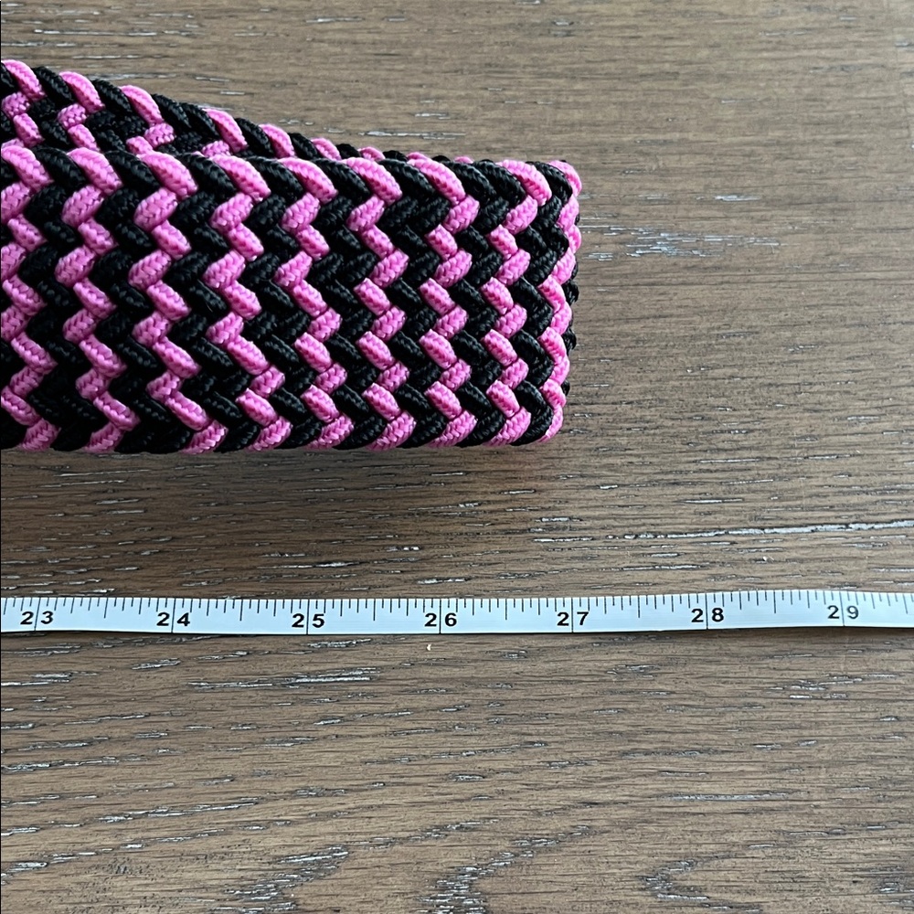 Ambry Rope Sling Bag Pink Black Floral Geometric Print - Picture 8 of 10